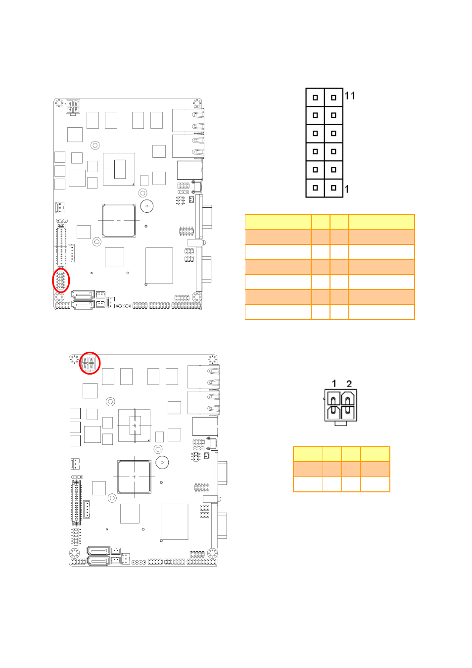 Audio connector (cn1), Power connector (cn4) | Avalue ECM-QB User Manual | Page 11 / 20