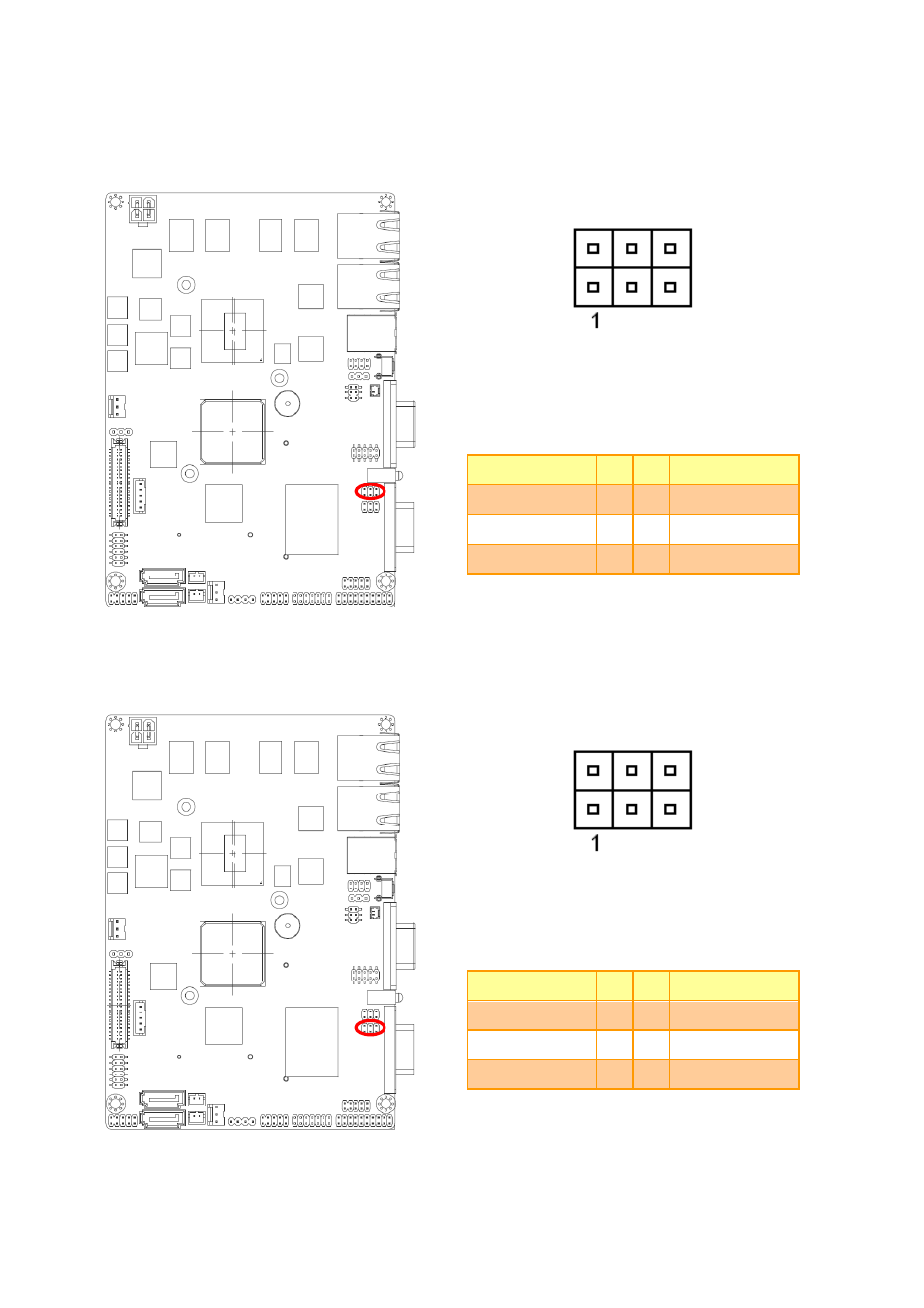 Serial port 4 in rs-422 mode (cn15), Serial port 5 in rs-485 mode (cn14) | Avalue ECM-QB User Manual | Page 17 / 20