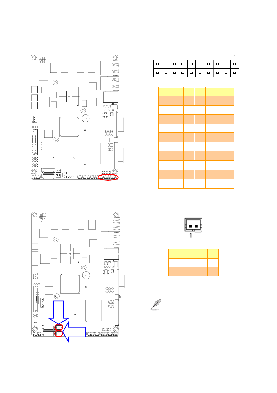 General purpose i/o connector (dio1), Sata power connector (s_pwr1) | Avalue ECM-QB User Manual | Page 18 / 20