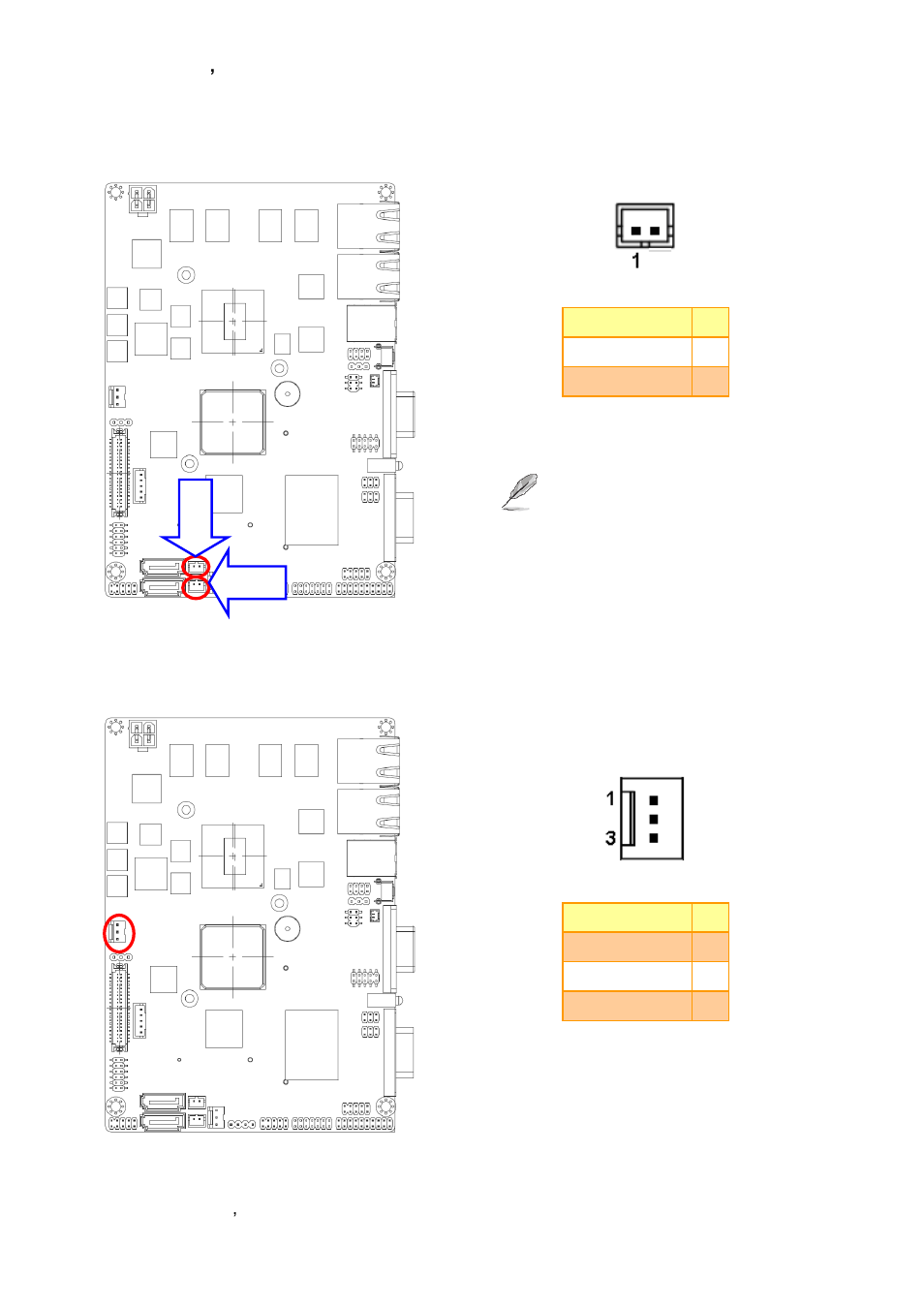 Sata power connector (s_pwr1), Cpu fan connector (fan1) | Avalue ECM-QB User Manual | Page 30 / 67