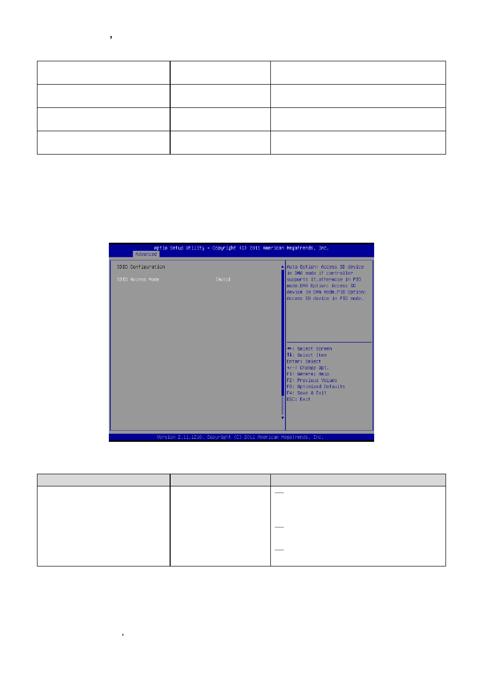 Sdio configuration | Avalue ECM-QB User Manual | Page 42 / 67