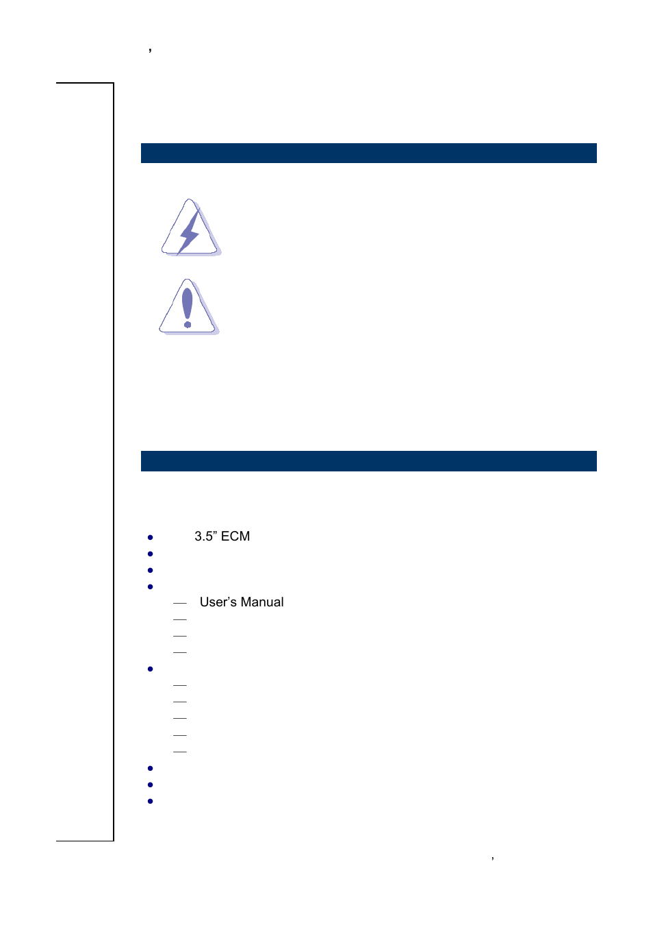 Getting started, 2 packing list | Avalue ECM-QB User Manual | Page 9 / 67