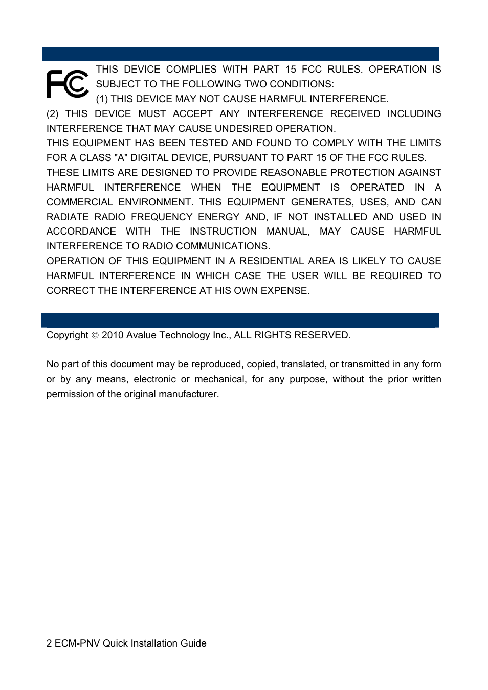 Avalue ECM-PNV User Manual | Page 2 / 24