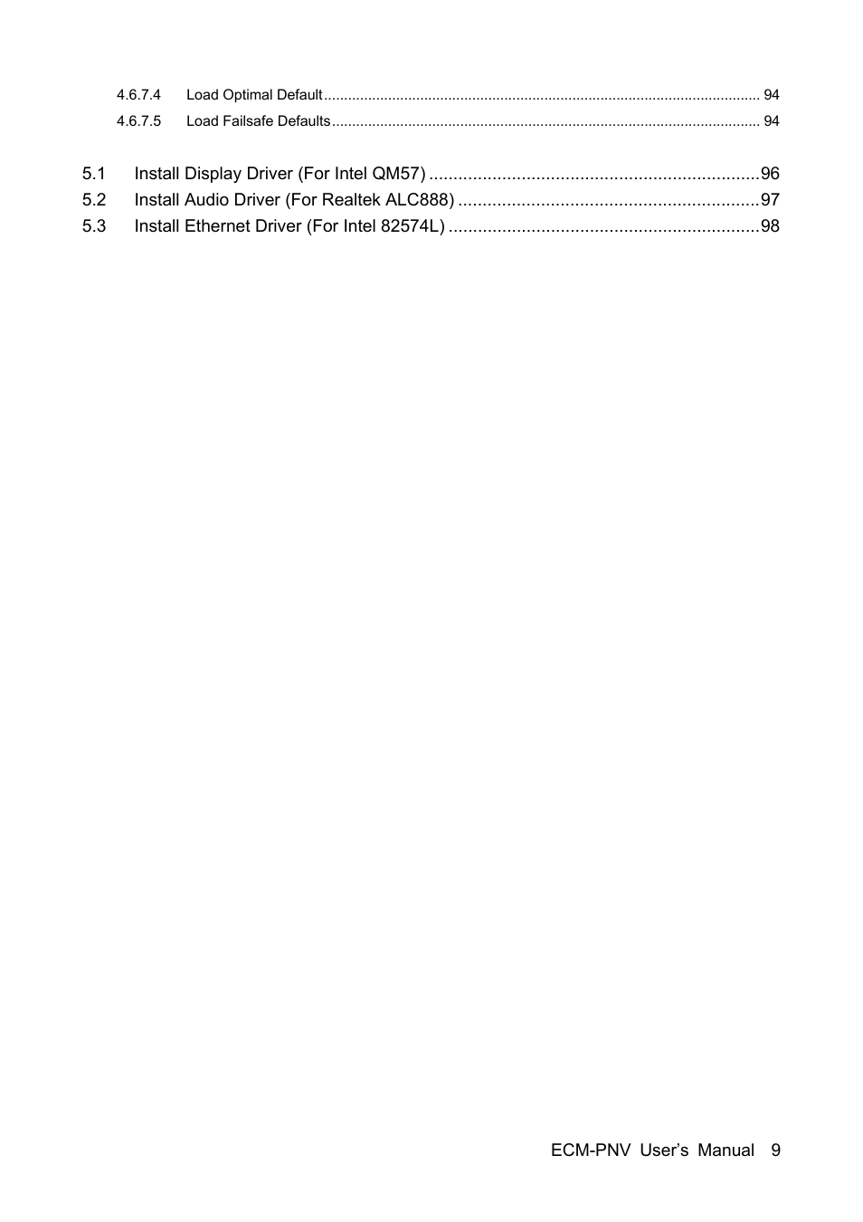 Avalue ECM-PNV User Manual | Page 9 / 105