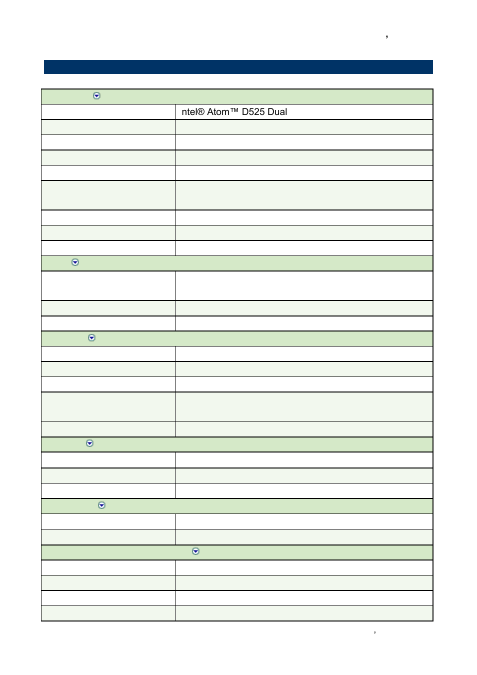 System specifications | Avalue ECM-PNV User Manual | Page 11 / 77