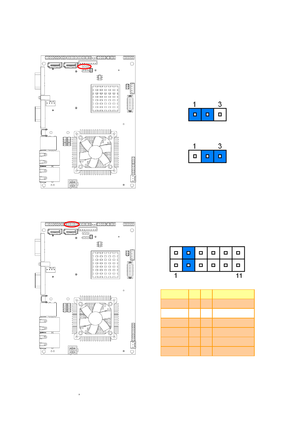 Touch panel mode select (jtouch_sel), Miscellaneous setting connector (jfp) | Avalue ECM-PNV User Manual | Page 22 / 77