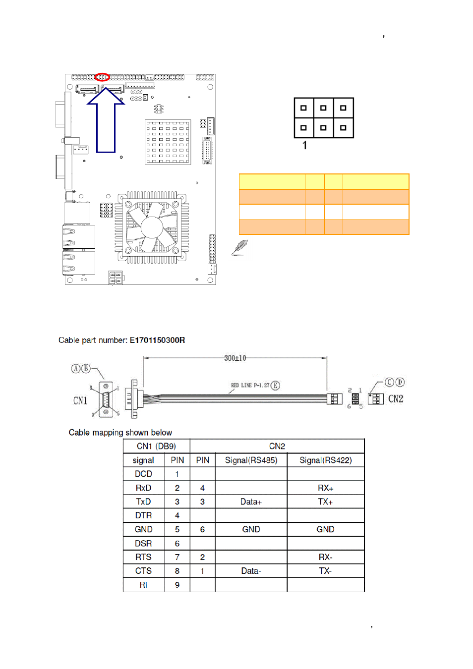 Serial port 2 in rs-422/485 mode (j422/485_1) | Avalue ECM-PNV User Manual | Page 27 / 77