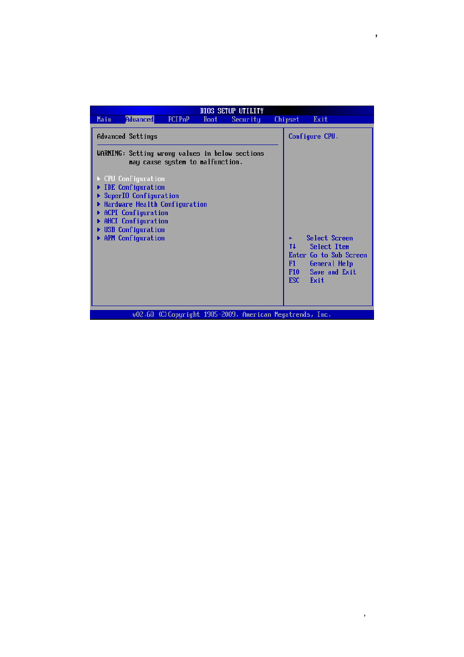 Advanced bios settings | Avalue ECM-PNV User Manual | Page 41 / 77