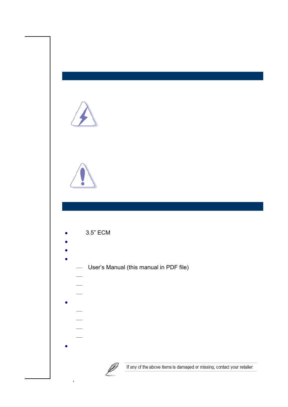 Getting started, Safety precautions, Packing list | Avalue ECM-PNV User Manual | Page 8 / 77