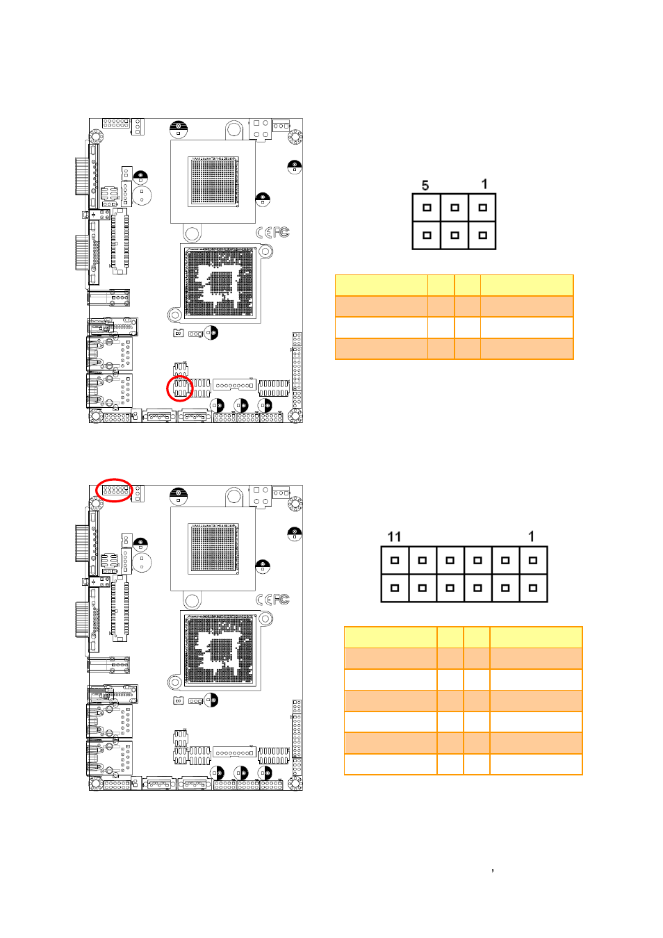 Serial port 2 in rs-422/485 mode (j422/485), Audio connector (jaudio1) | Avalue ECM-VX900 User Manual | Page 27 / 74