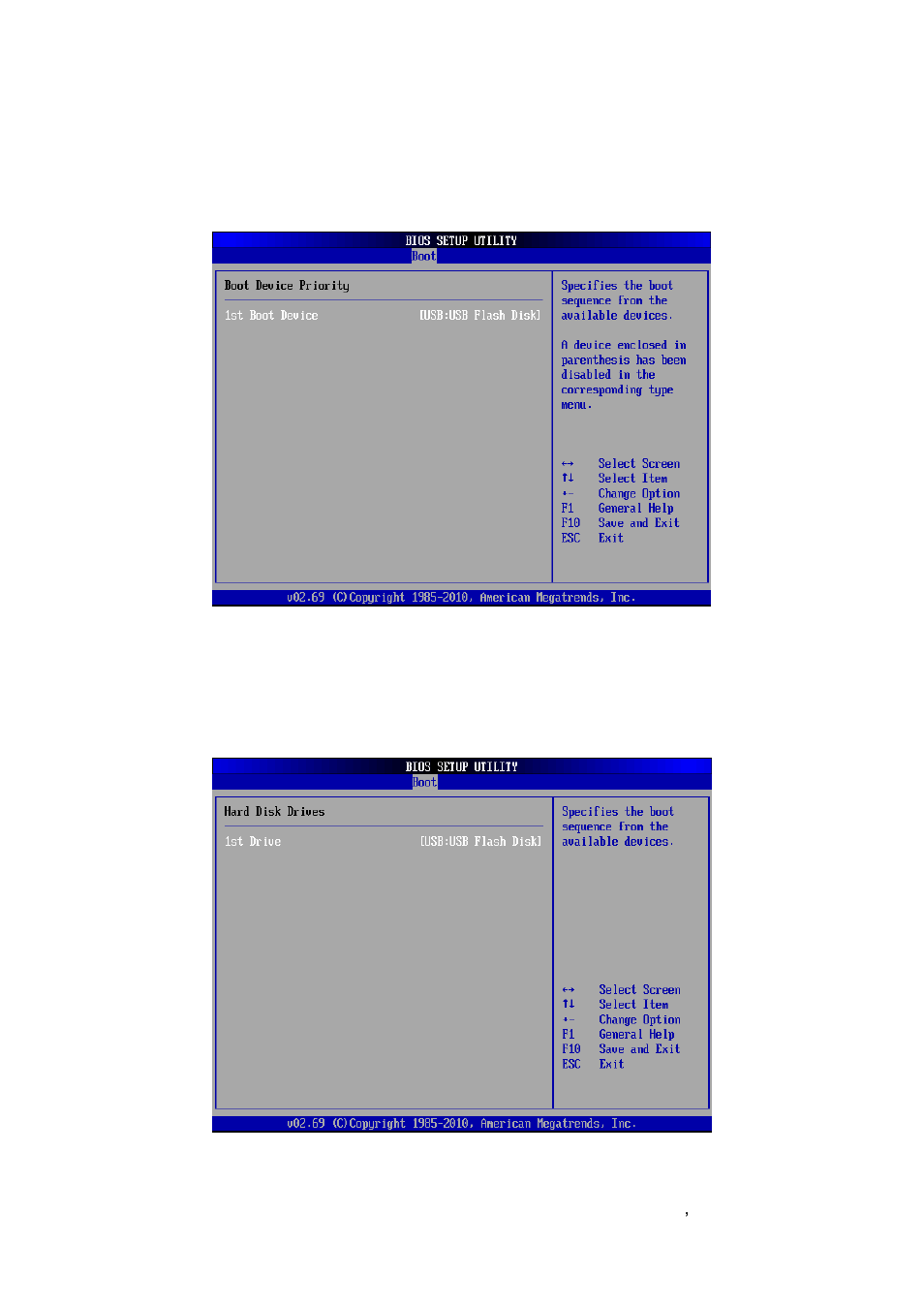 Boot device priority, Hard disk drives | Avalue ECM-VX900 User Manual | Page 59 / 74