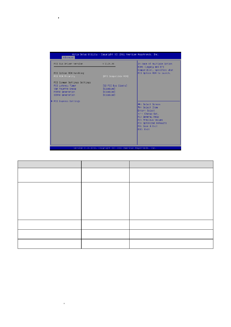 Pci subsystem settings | Avalue ECM-A50M User Manual | Page 44 / 77
