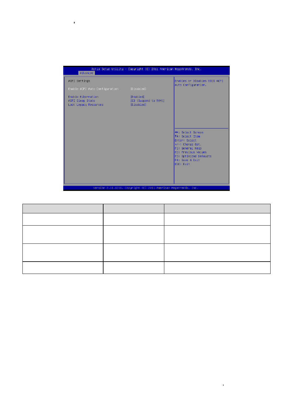 Acpi settings | Avalue ECM-A50M User Manual | Page 47 / 77