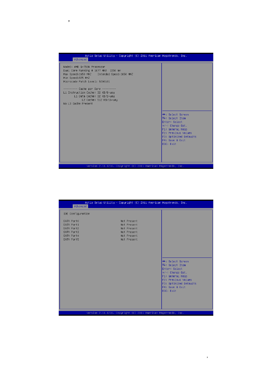 Node 0 information, Ide configuration | Avalue ECM-A50M User Manual | Page 49 / 77