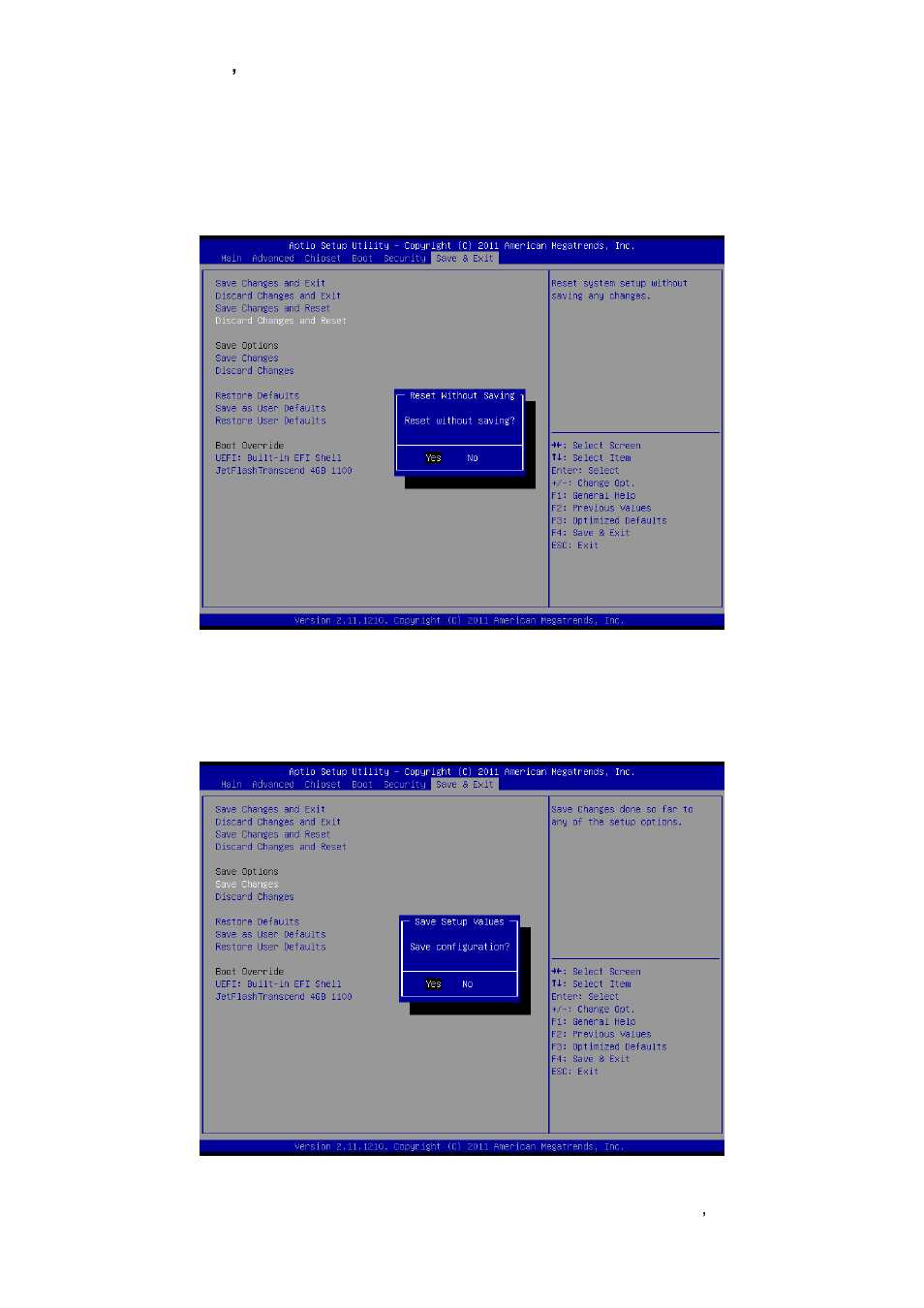 Discard changes and reset, Save changes | Avalue ECM-A50M User Manual | Page 67 / 77