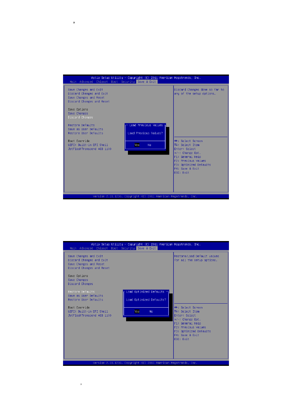 Discard changes, Restore defaults | Avalue ECM-A50M User Manual | Page 68 / 77