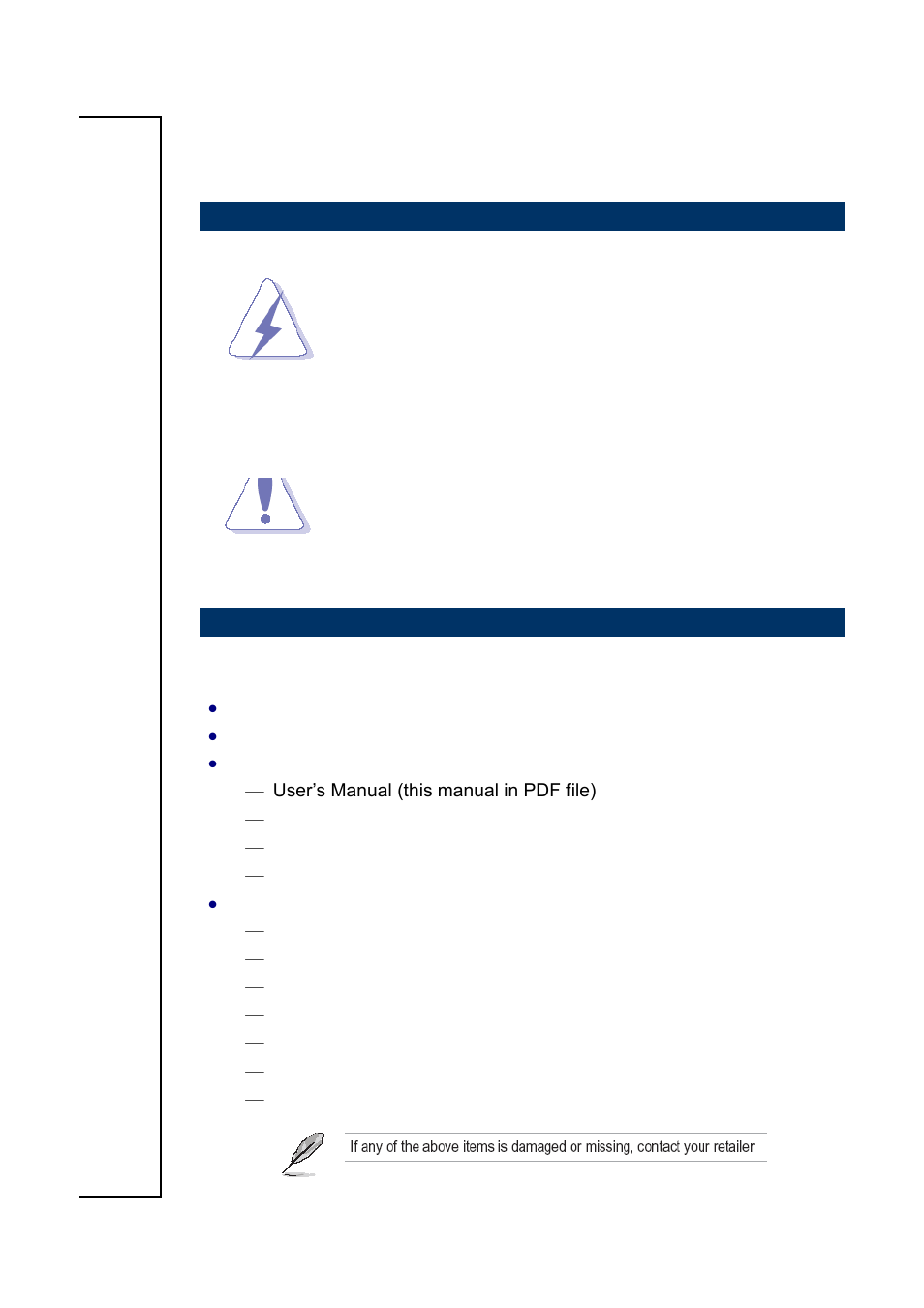 Getting started, Safety precautions, Packing list | Avalue ECM-CX700 User Manual | Page 5 / 20