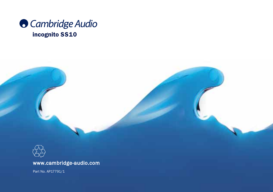 Incognito ss10 | Cambridge Audio Incognito SS10 User Manual | Page 9 / 9