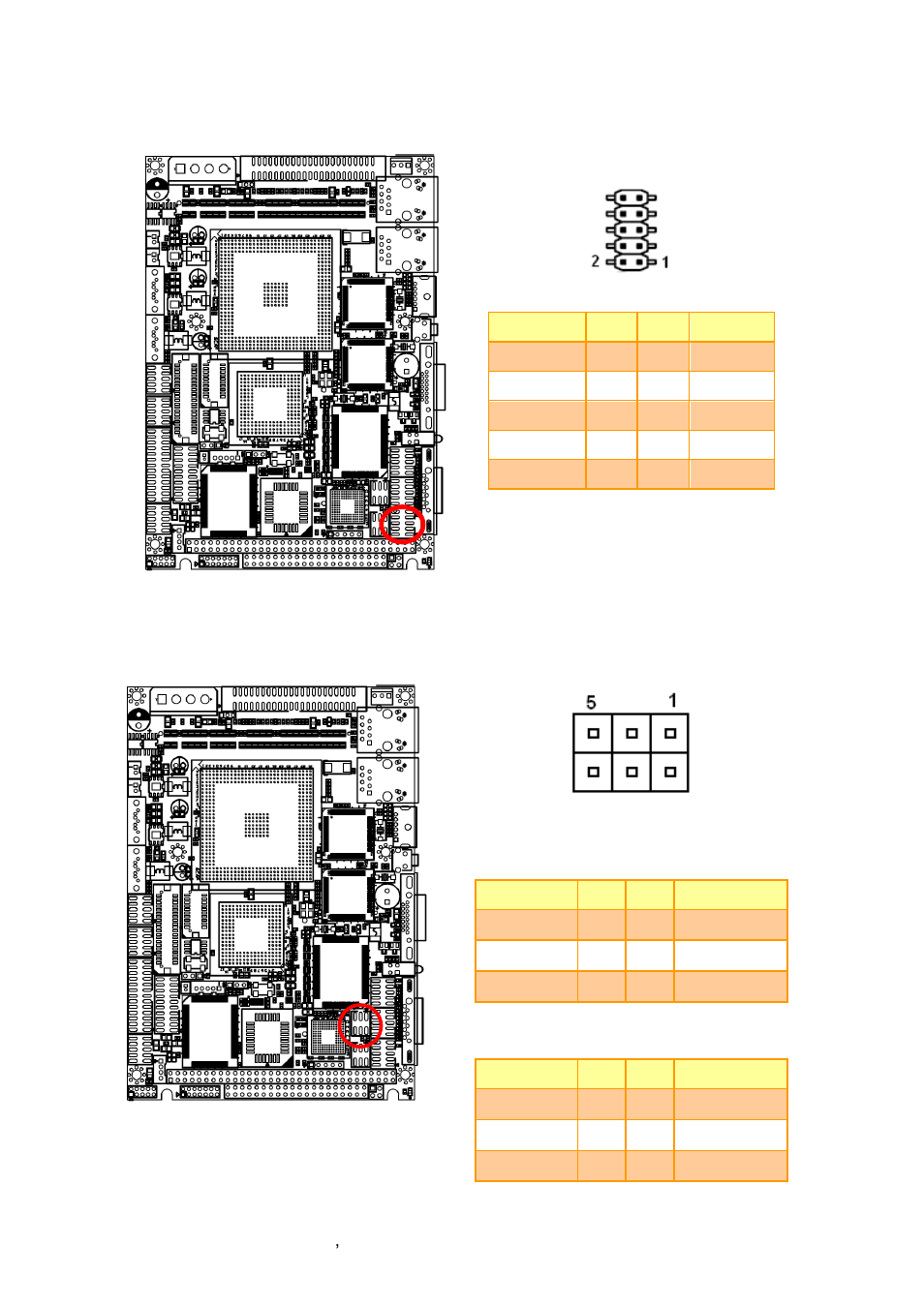 Serial port 2 connector in rs-232 mode (jcom2), Serial port 2 in rs-422/485 mode (jrs422/485) | Avalue ECM-LX800W User Manual | Page 30 / 105