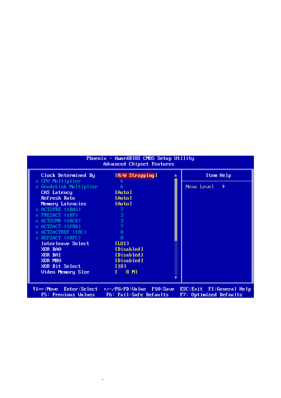 Advanced chipset features | Avalue ECM-LX800W User Manual | Page 52 / 105