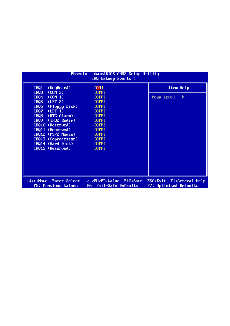 Irq wakeup events | Avalue ECM-LX800W User Manual | Page 62 / 105