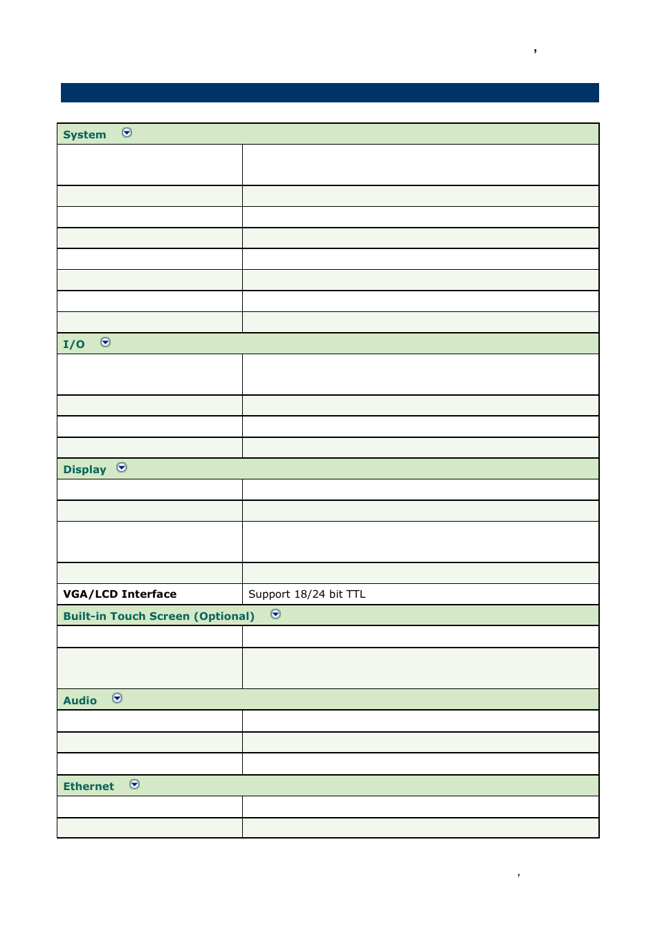5 system specifications | Avalue ECM-LX800D User Manual | Page 11 / 94