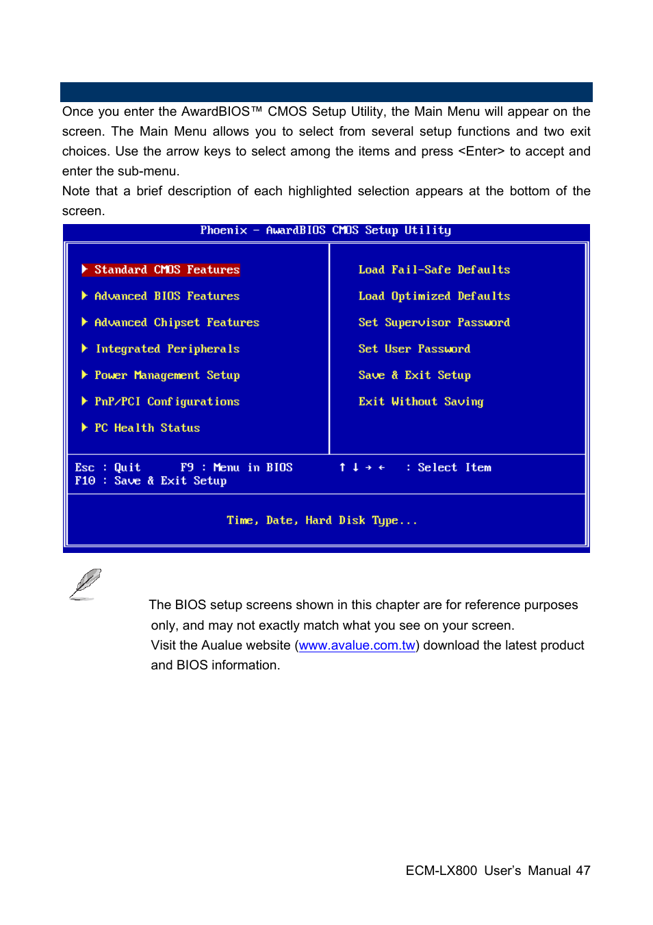 Avalue ECM-LX800 User Manual | Page 47 / 101