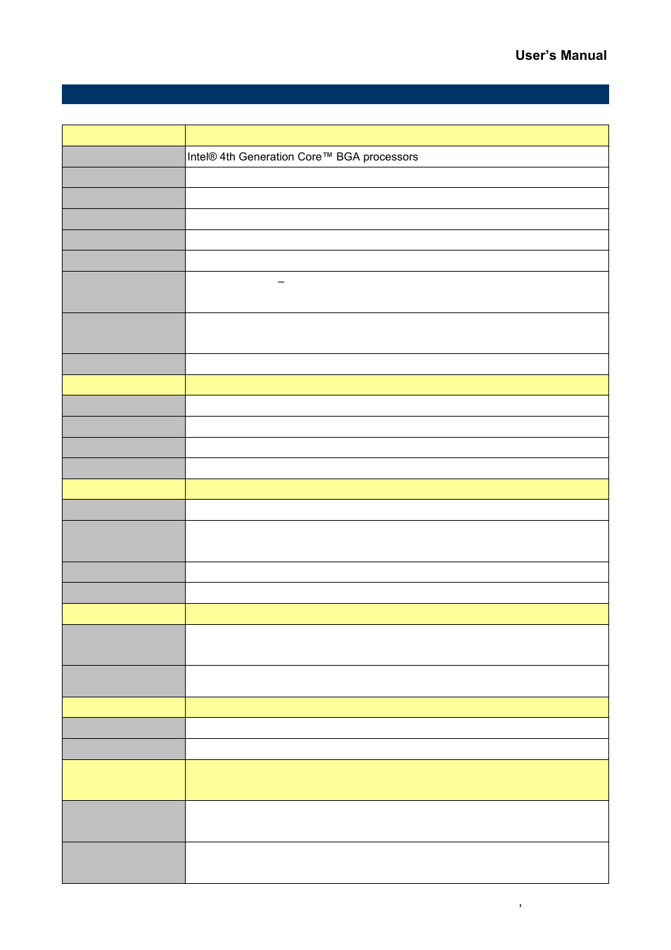 System specifications, 5 system specifications | Avalue EPI-QM87R User Manual | Page 11 / 77