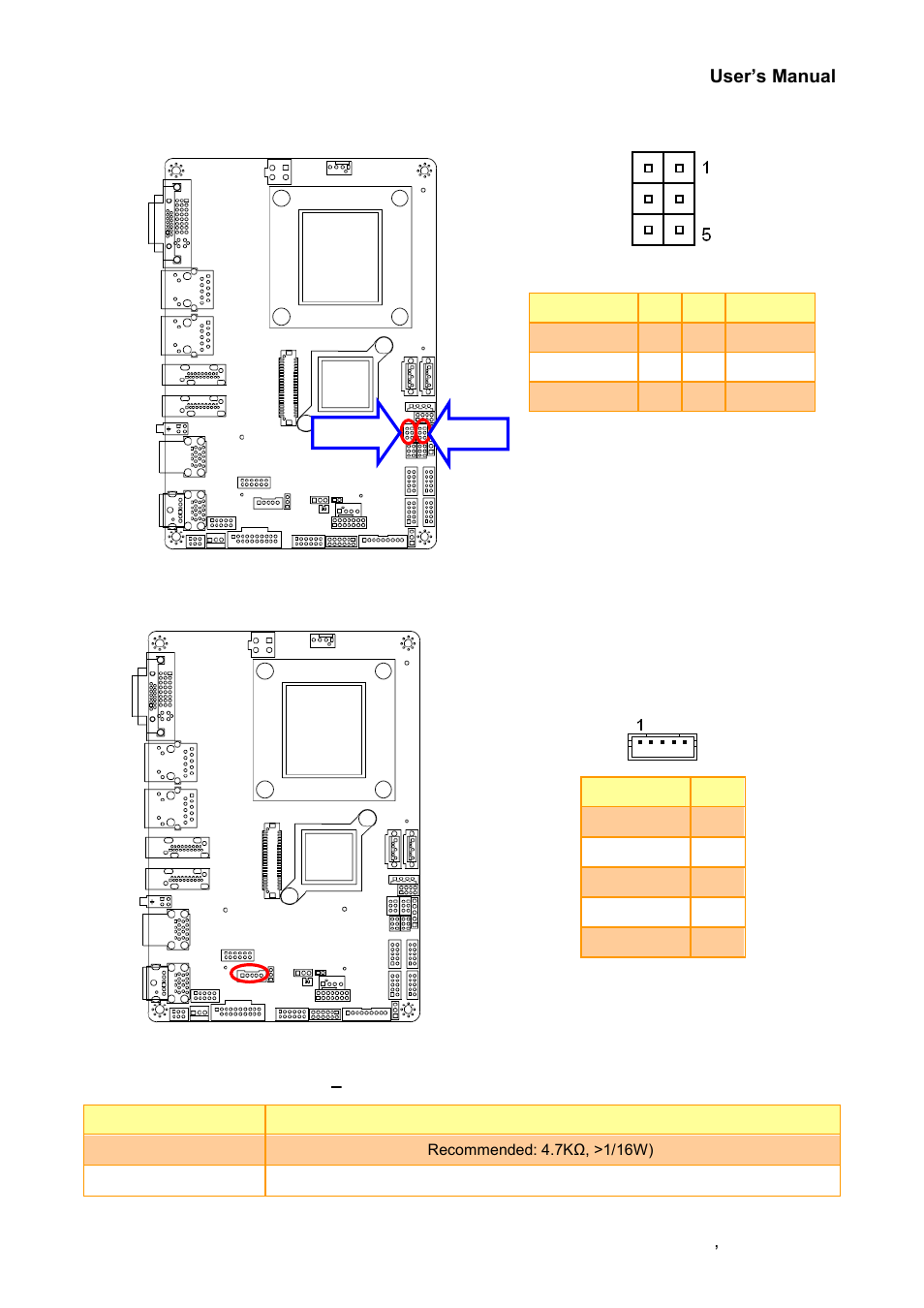 Serial port 1/2 rs-422-485 mode (j422_1 / j422_2), Lcd inverter connector (jbkl), Signal description | Avalue EPI-QM87R User Manual | Page 29 / 77