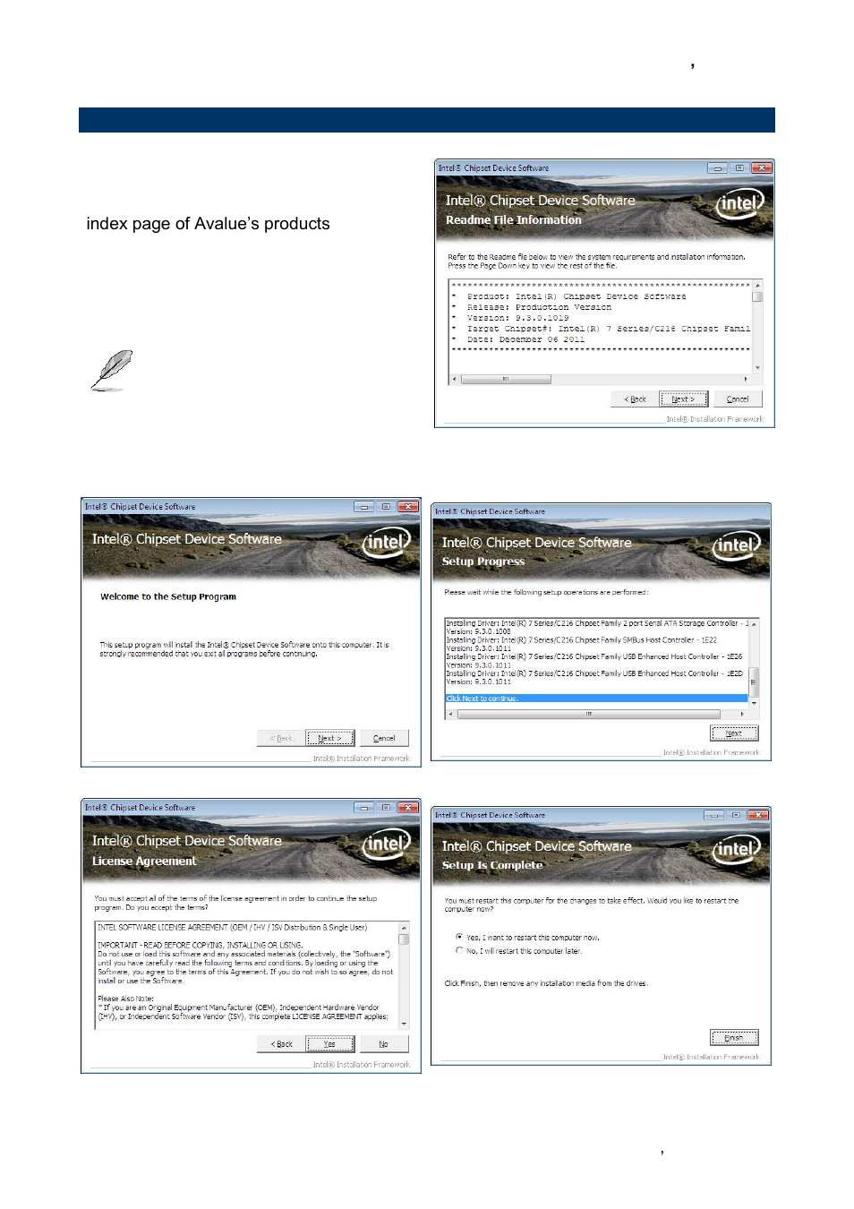 Install chipset driver (for intel qm77) | Avalue EPI-QM77 User Manual | Page 75 / 86