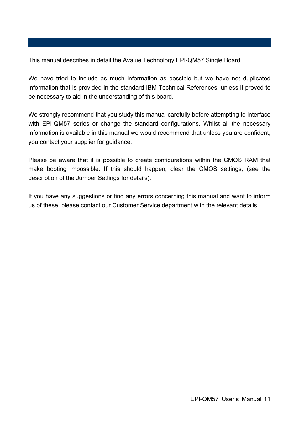 Avalue EPI-QM57 User Manual | Page 11 / 80