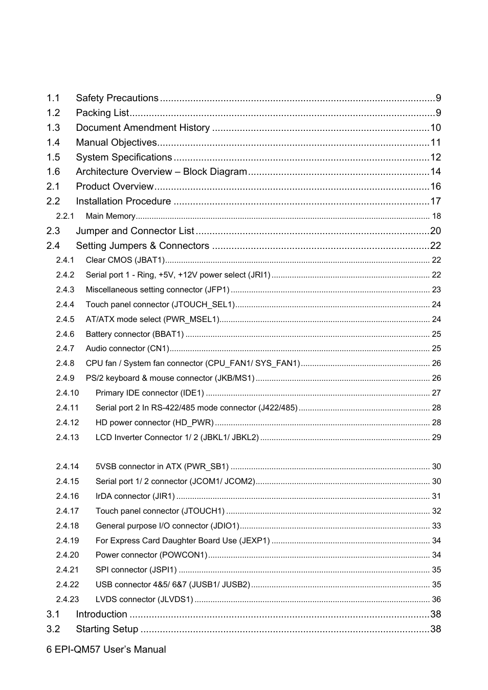 Avalue EPI-QM57 User Manual | Page 6 / 80