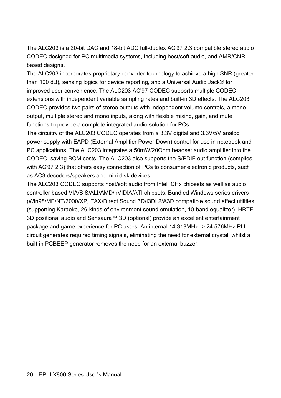 Avalue EPI-LX800 User Manual | Page 20 / 107