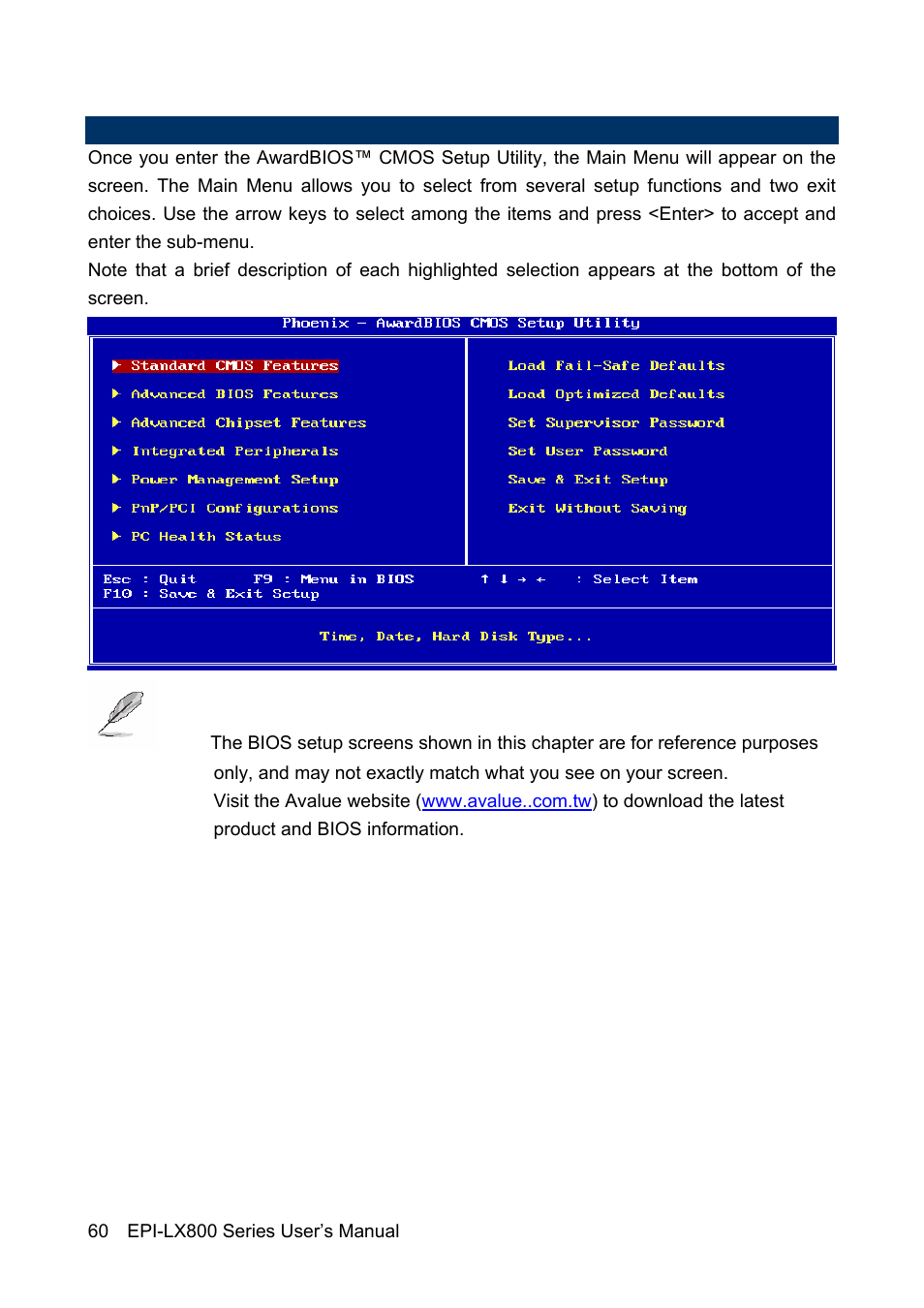 Avalue EPI-LX800 User Manual | Page 60 / 107