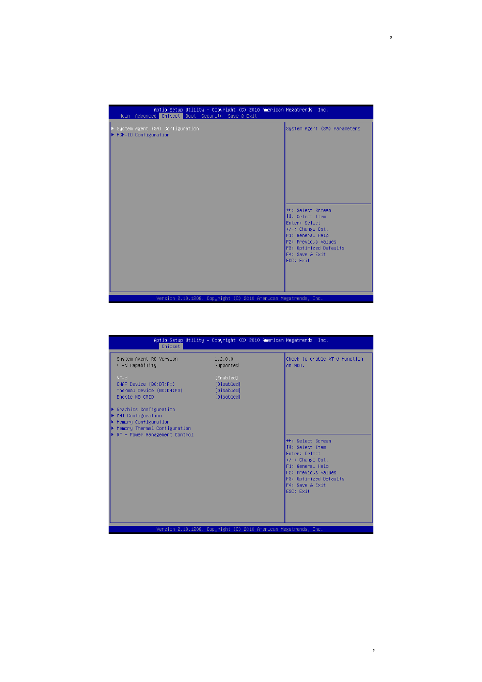 Chipset, System agent (sa) configuration | Avalue EPI-QM67 User Manual | Page 61 / 91