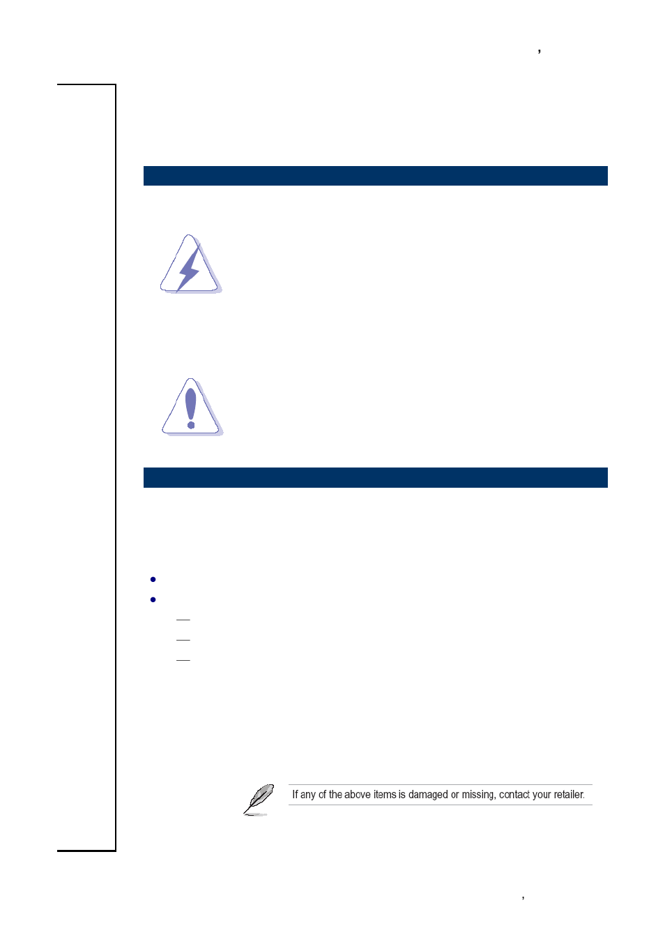 Getting started, Safety precautions, Packing list | Avalue EPI-QM67 User Manual | Page 9 / 91