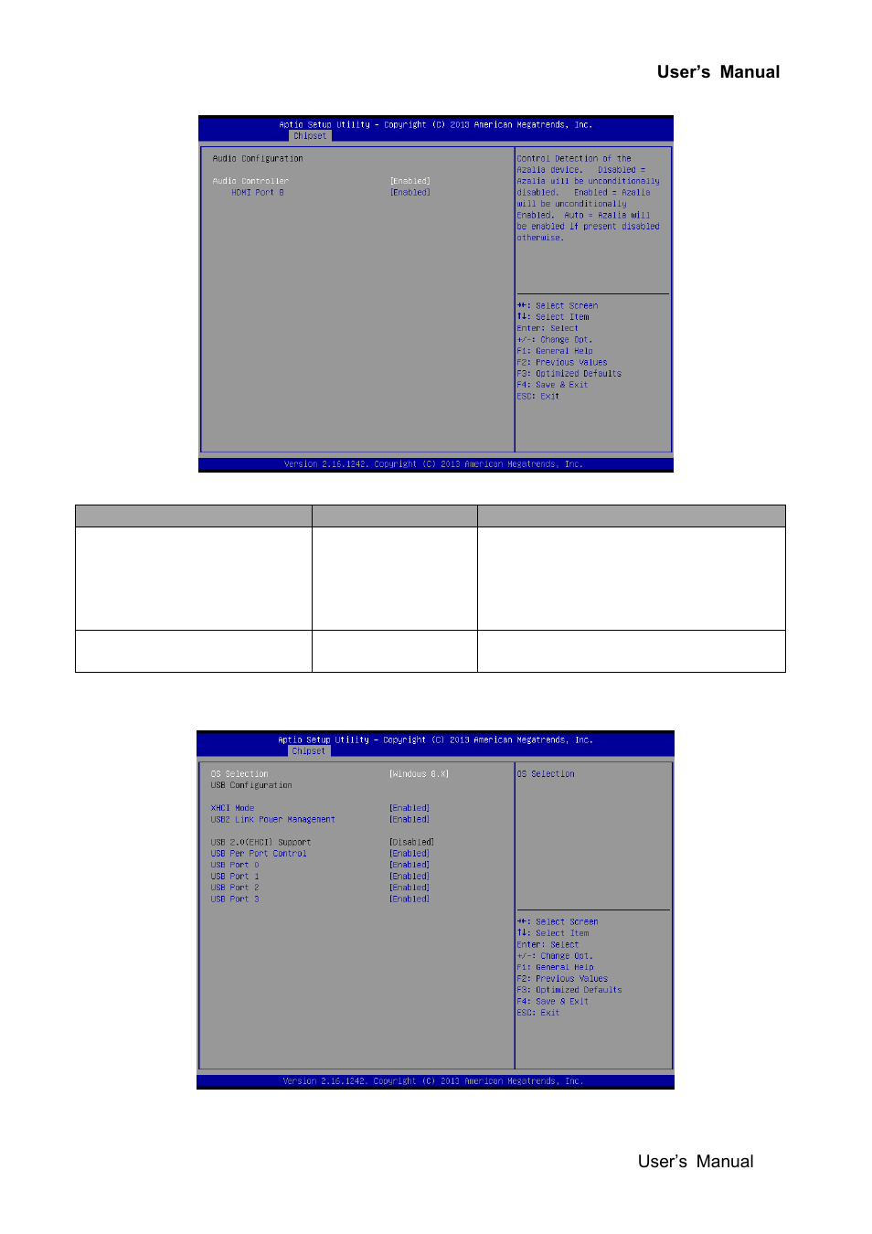 Azalia hd audio, Usb configuration | Avalue EBM-BYT User Manual | Page 59 / 75