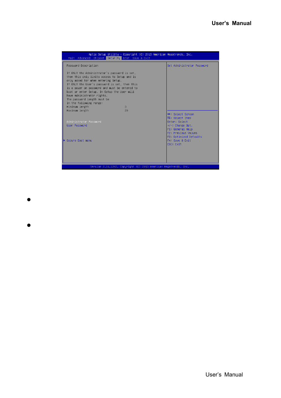 Security | Avalue EBM-BYT User Manual | Page 61 / 75