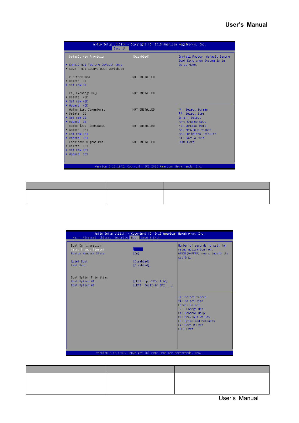 Key management, Boot | Avalue EBM-BYT User Manual | Page 63 / 75