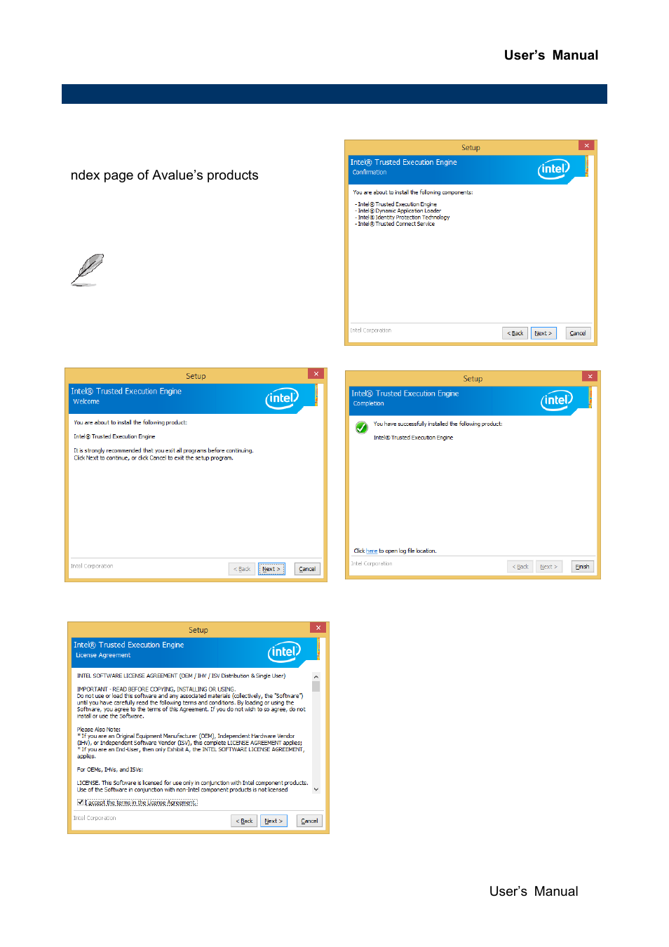 Install txe driver | Avalue EBM-BYT User Manual | Page 69 / 75