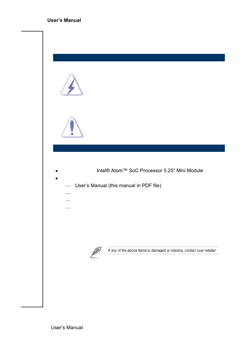 Getting started, Safety precautions, Packing list | Avalue EBM-BYT User Manual | Page 8 / 75