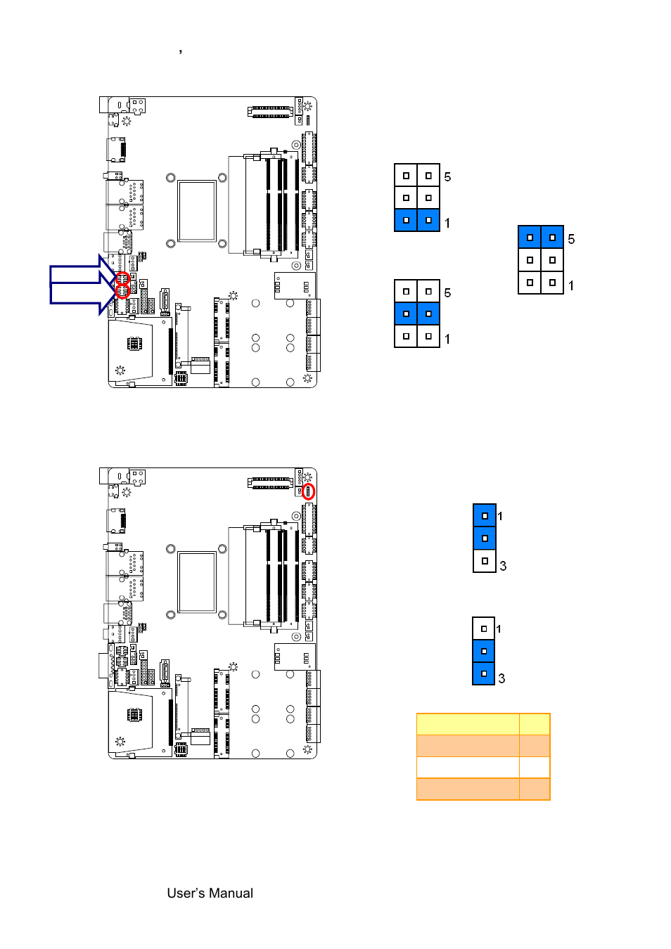 Serial port 1/ 2 pin9 signal select (jri1/ jri2), Lcd backlight brightness adjustment (jvr) | Avalue EBM-QM87U User Manual | Page 20 / 75