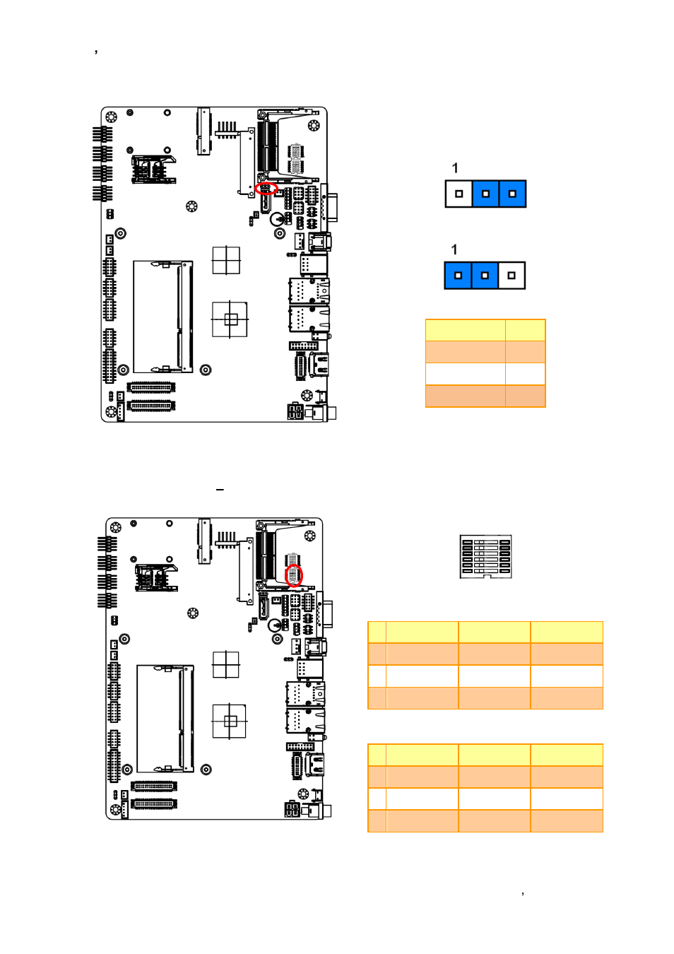 Sata power select (jp3), Serial port 1/ 2, Rs232/ 422/ 485 mode select (sw1) | Avalue EBM-CDV User Manual | Page 19 / 82