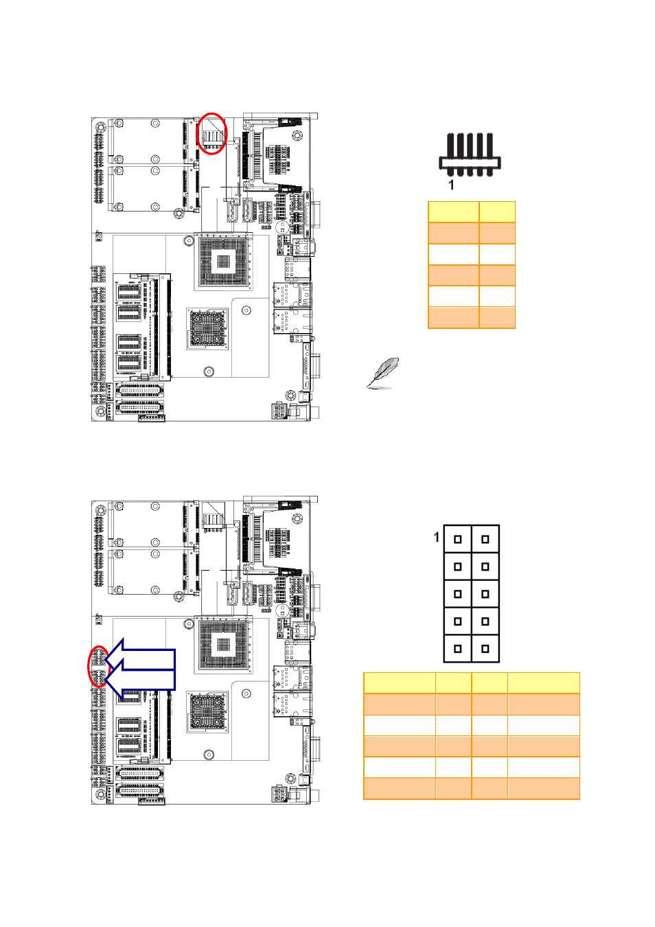 Touch panel connector (jtouch), Usb connector 4&5, 2&3 (jusb1/ jusb2) | Avalue EBM-PNV User Manual | Page 23 / 24
