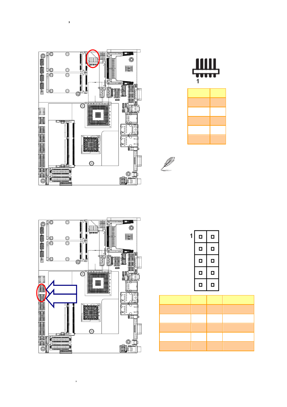 Touch panel connector (jtouch), Usb connector 4&5, 2&3, 6&7 (jusb1/ jusb2) | Avalue EBM-PNV User Manual | Page 38 / 79