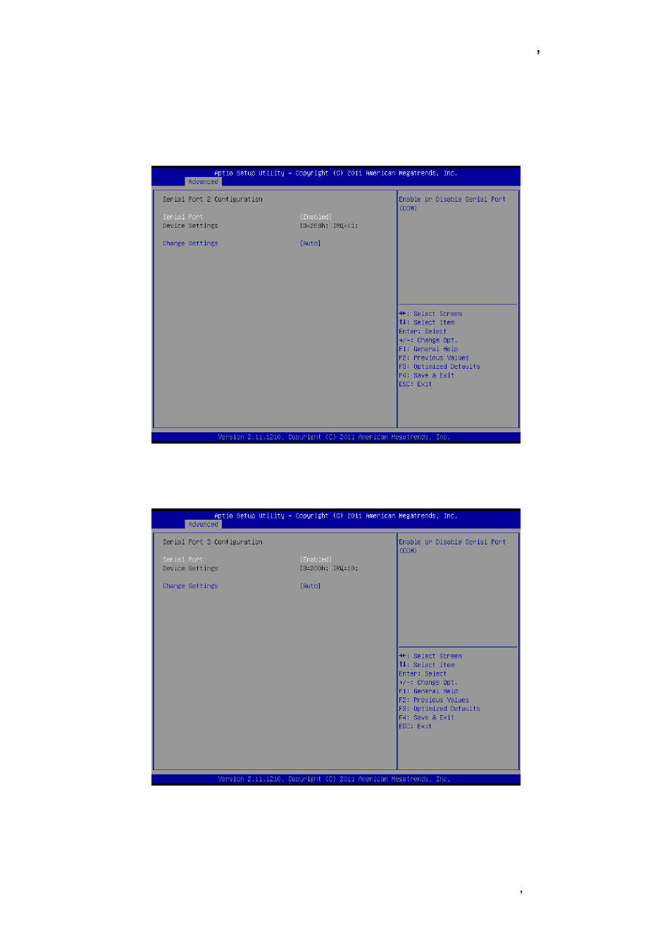 2 serial port 2 configuration, 3 serial port 3 configuration | Avalue EBM-A50M User Manual | Page 55 / 79