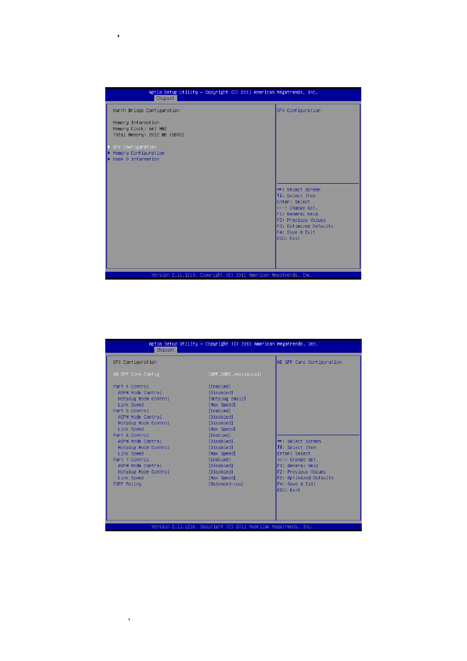 North bridge, Gfx configuration | Avalue EBM-A50M User Manual | Page 62 / 79