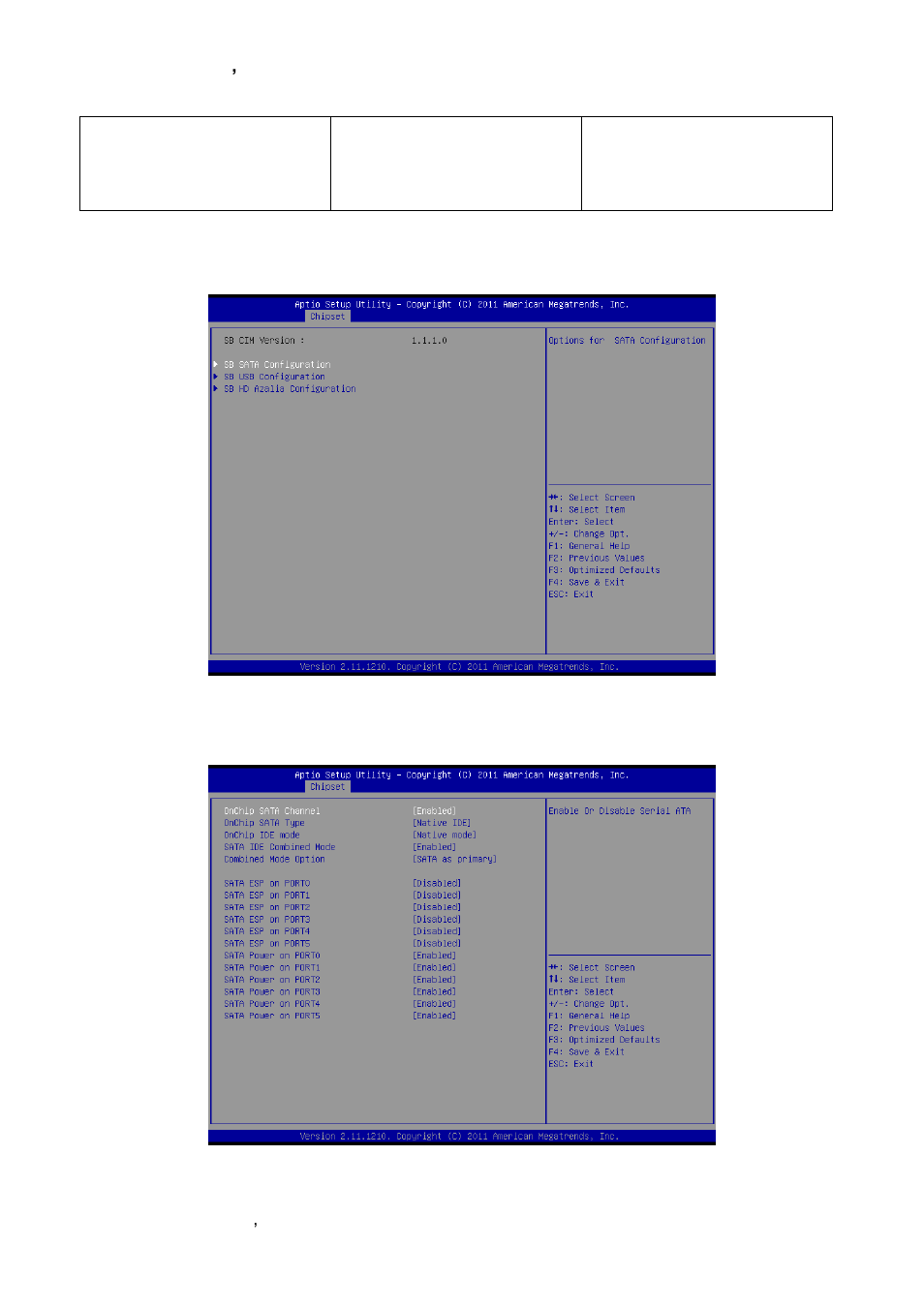 South bridge, Sb sata configuration | Avalue EBM-A50M User Manual | Page 66 / 79