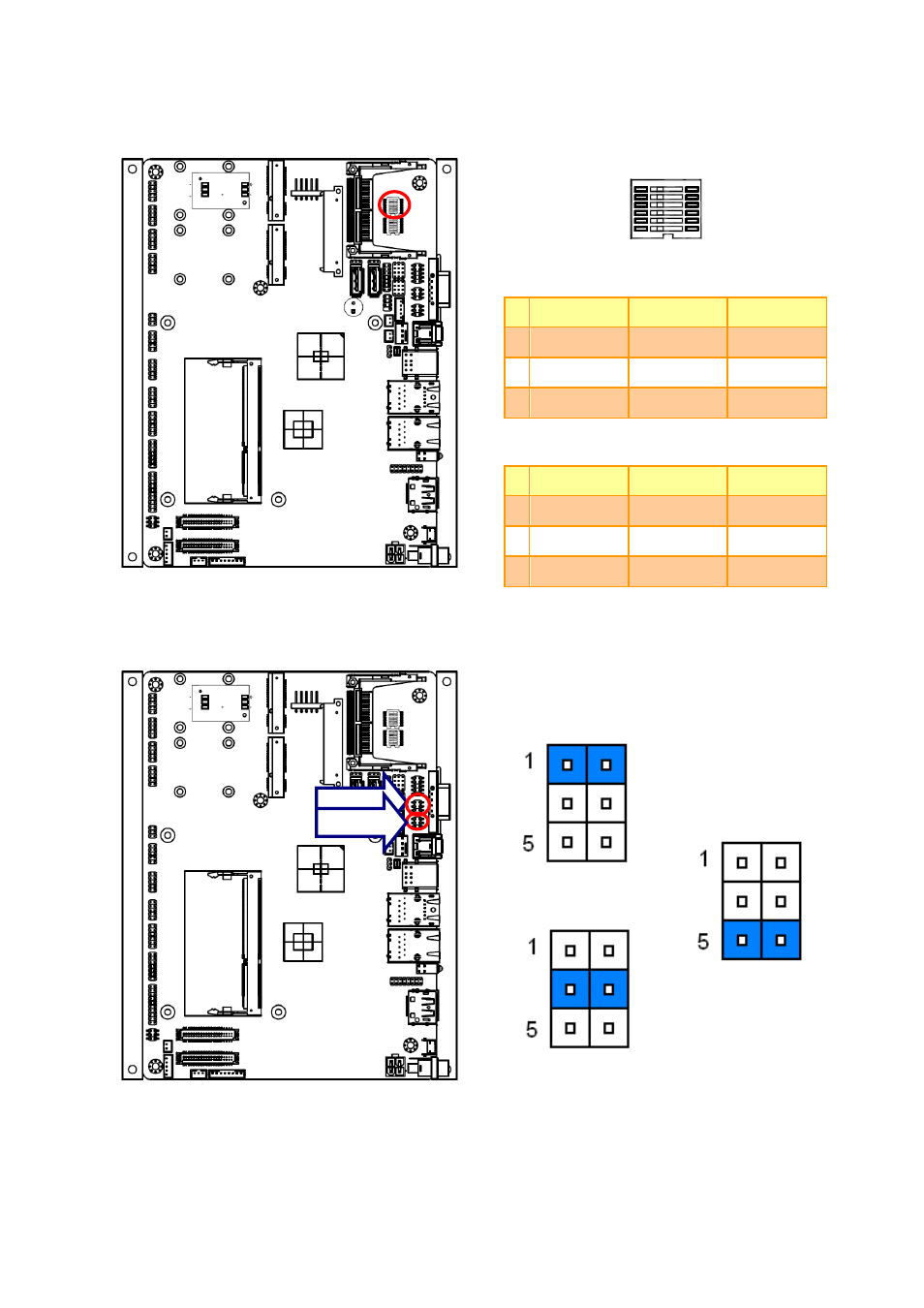 Serial port 1/ 2 pin9 signal selector (jri1/ jri2) | Avalue EBM-A50M User Manual | Page 10 / 24