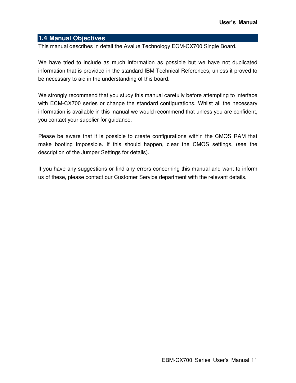 Avalue EBM-CX700 User Manual | Page 11 / 99